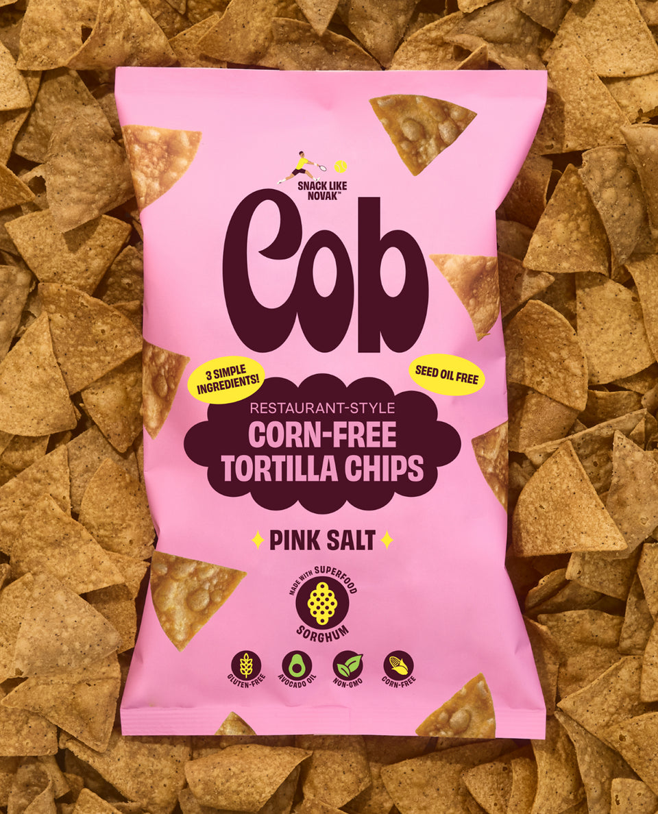 Cob Pink Salt corn-free tortilla chips bag