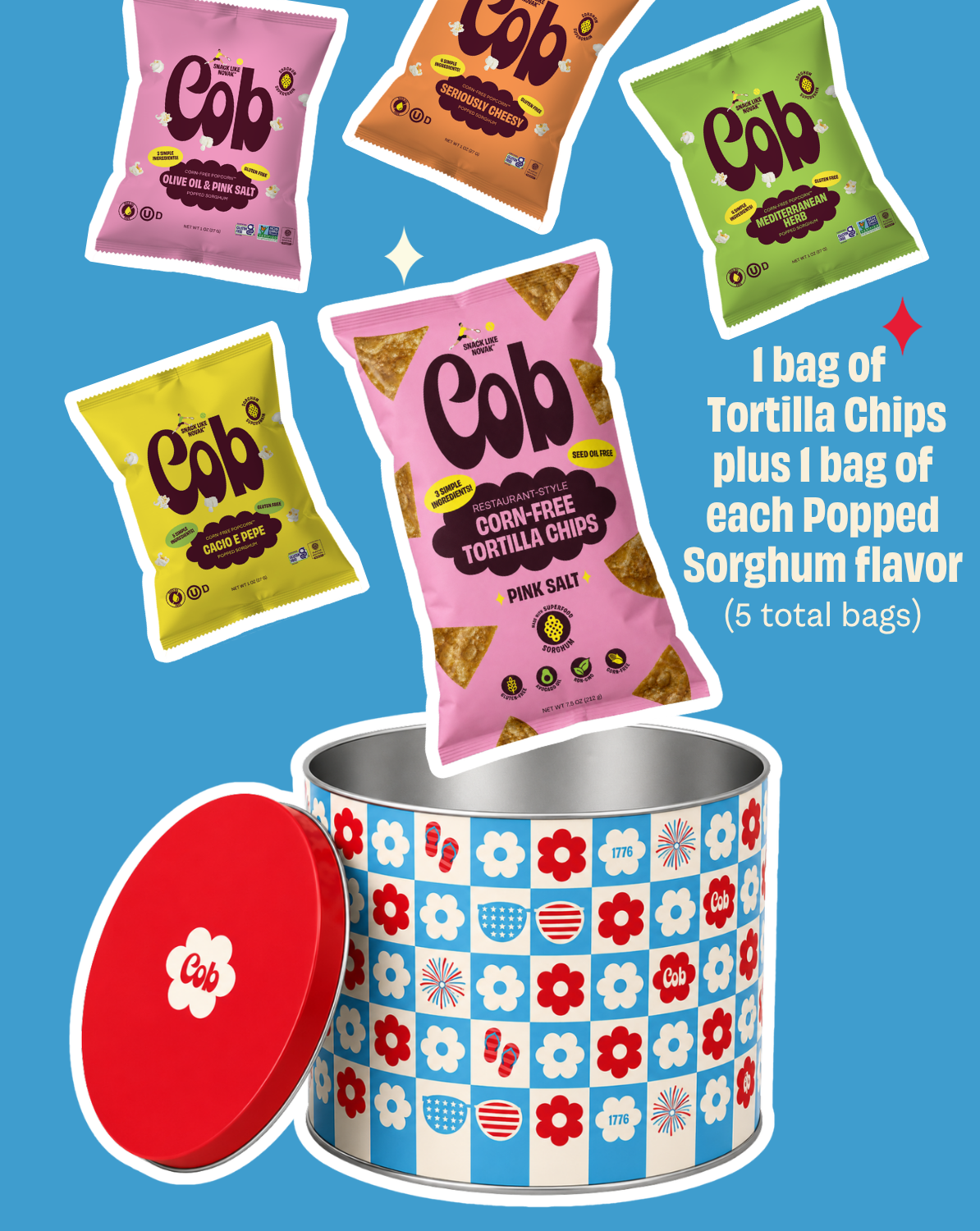 The Red, White & Cob Tin