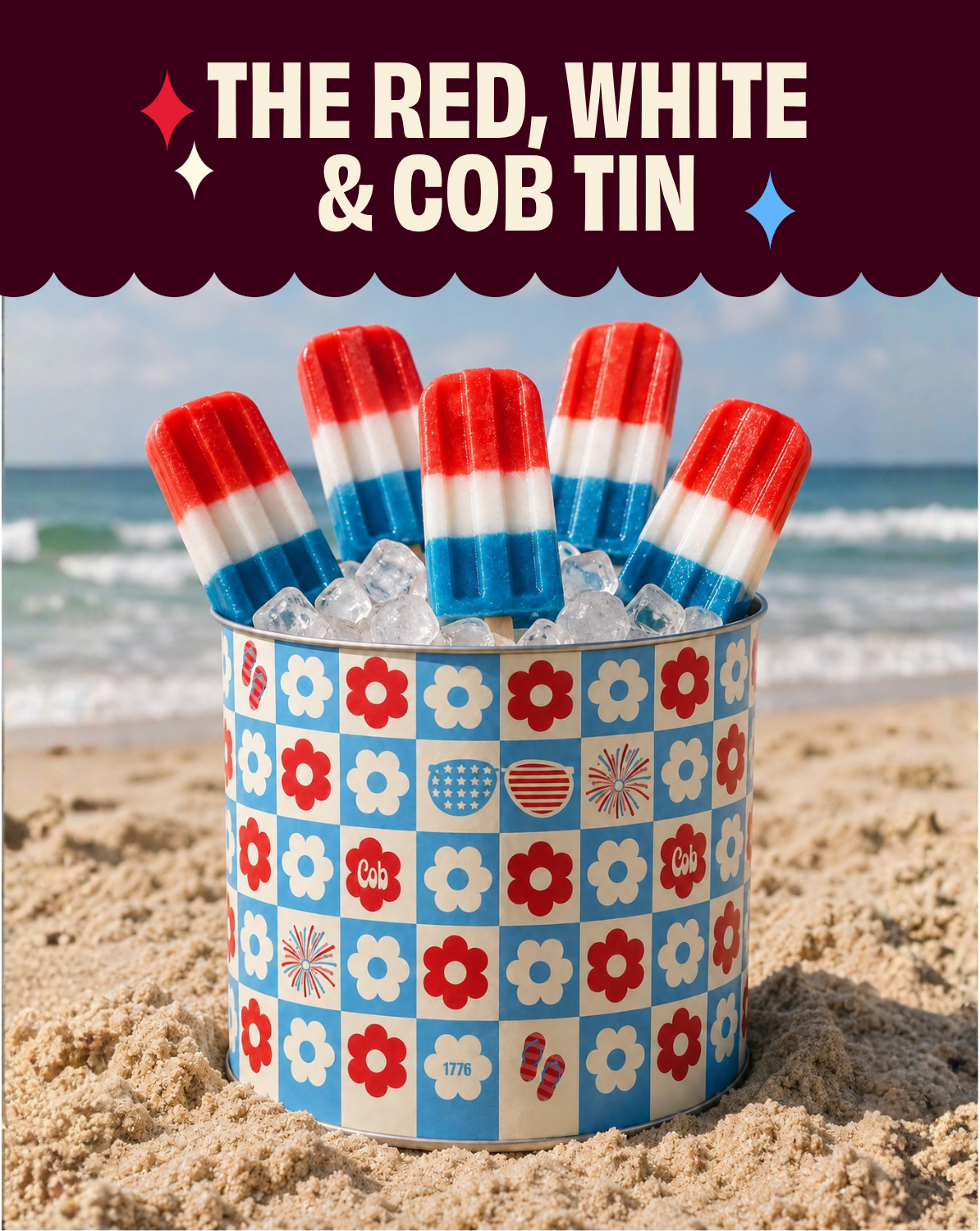 The Red, White & Cob Tin