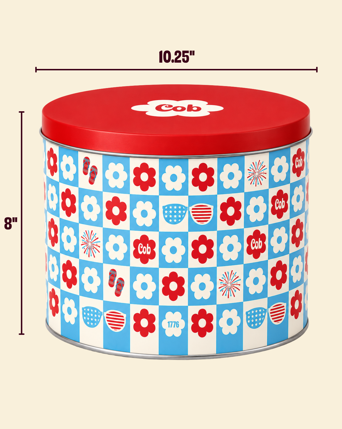The Red, White & Cob Tin
