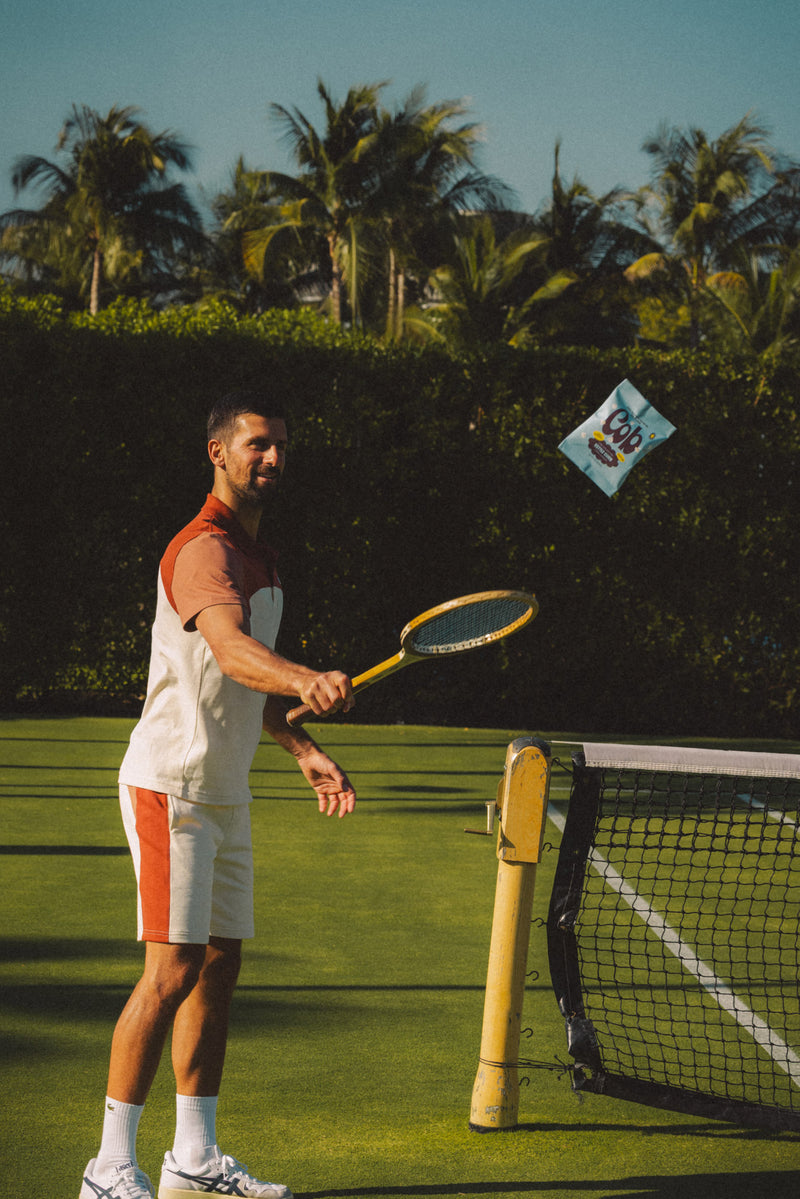 Novak Djokovic on the tennis court