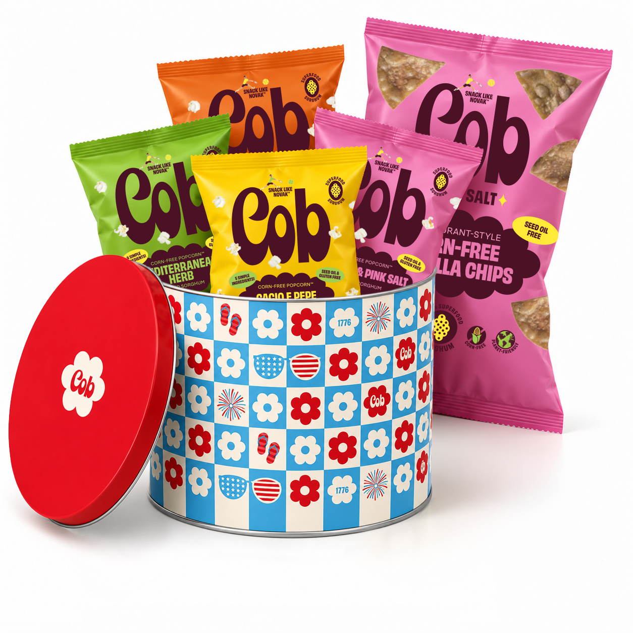 The Red, White & Cob Tin