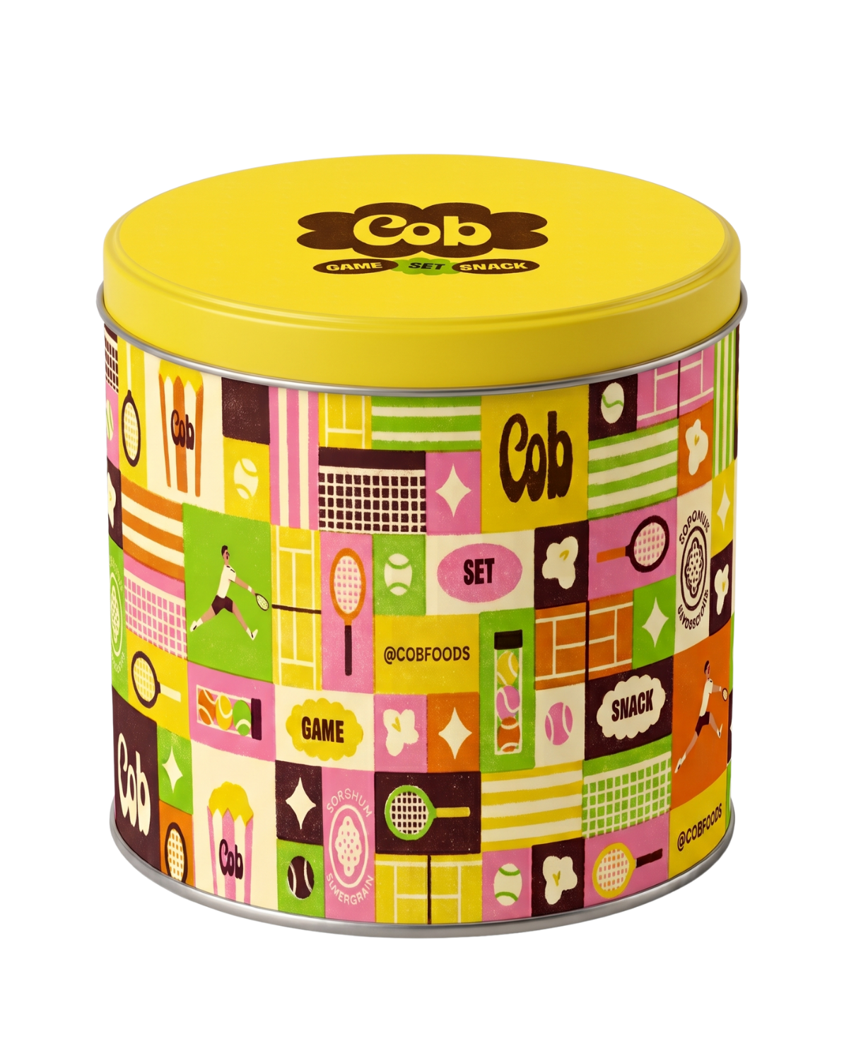 Game. Set. Snack. Tin